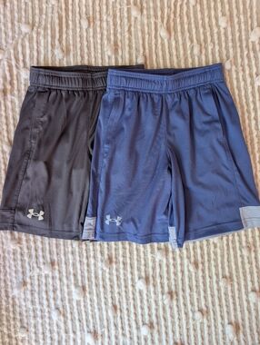 Under Armour Black & Navy Active Shorts Duo-Size Youth Small